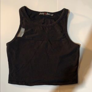 Cropped top with mesh